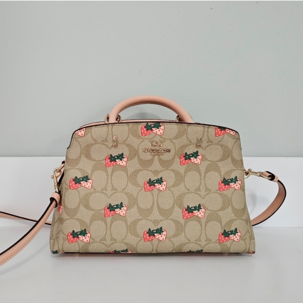 Coach Mini Lillie Carryall strawberry print